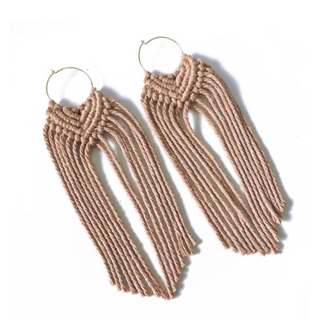 Lined Macrame Fringe (Nude)