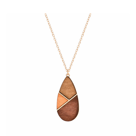 Brown Tear Drop- Necklace