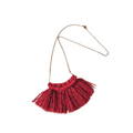 Macrame Fringe with chain (Red)