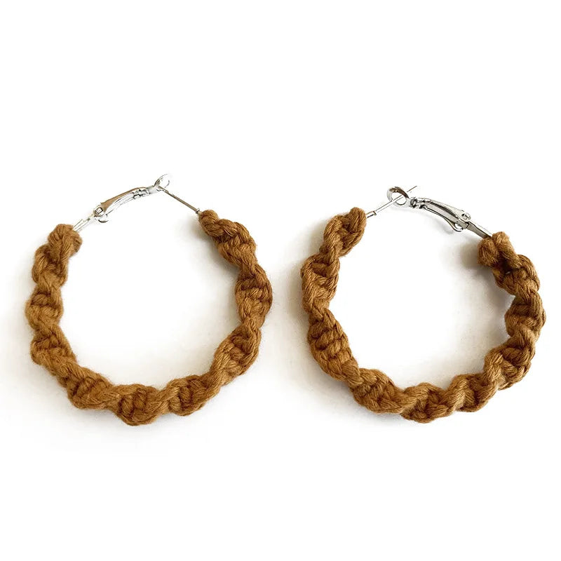Macrame  Hoops (Mustard)
