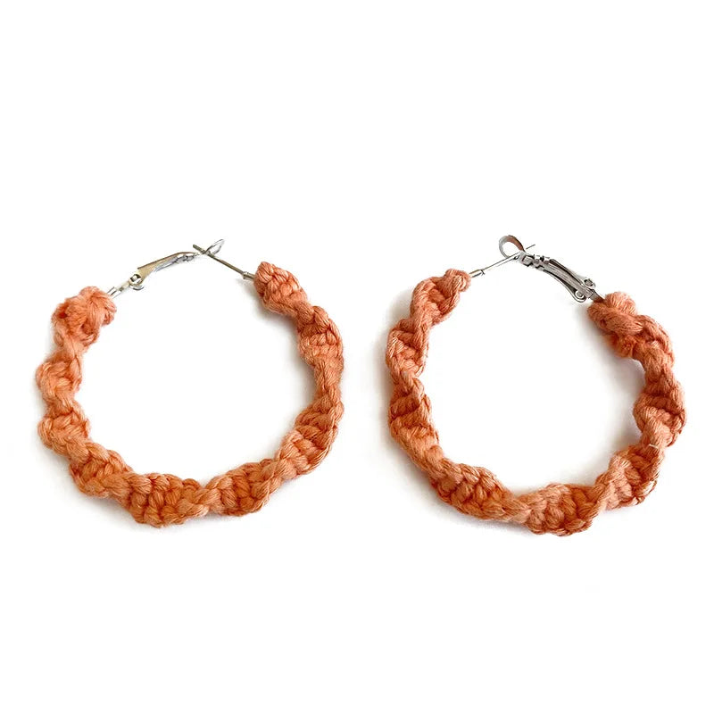 Macrame  Hoops (Mustard)