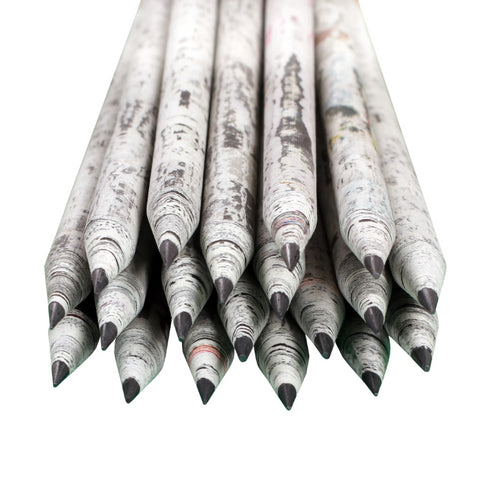 Recycled Newspaper Pencil HB#2 (pk of 10) with Eraser + Sharpener