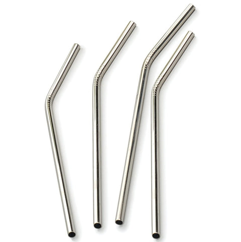 Stainless Steel Straw Set of 4 Straws + Eco Cleaning Brush